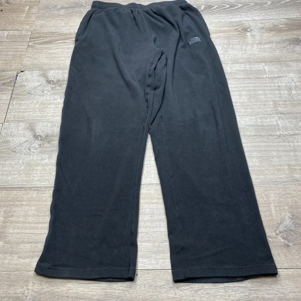 The North Face Fleece Pants Mens L Black Polartec Classic Lounge Hiking
